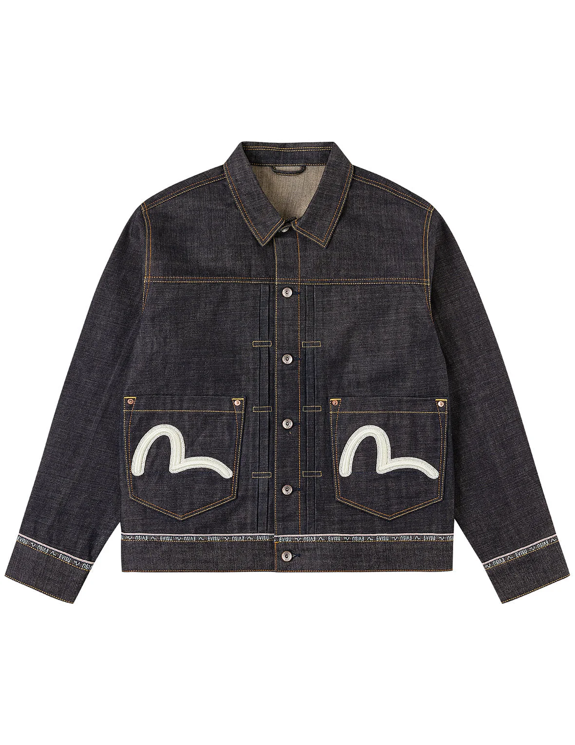 Logo Seagull Embroidery Denim Jacket - 1