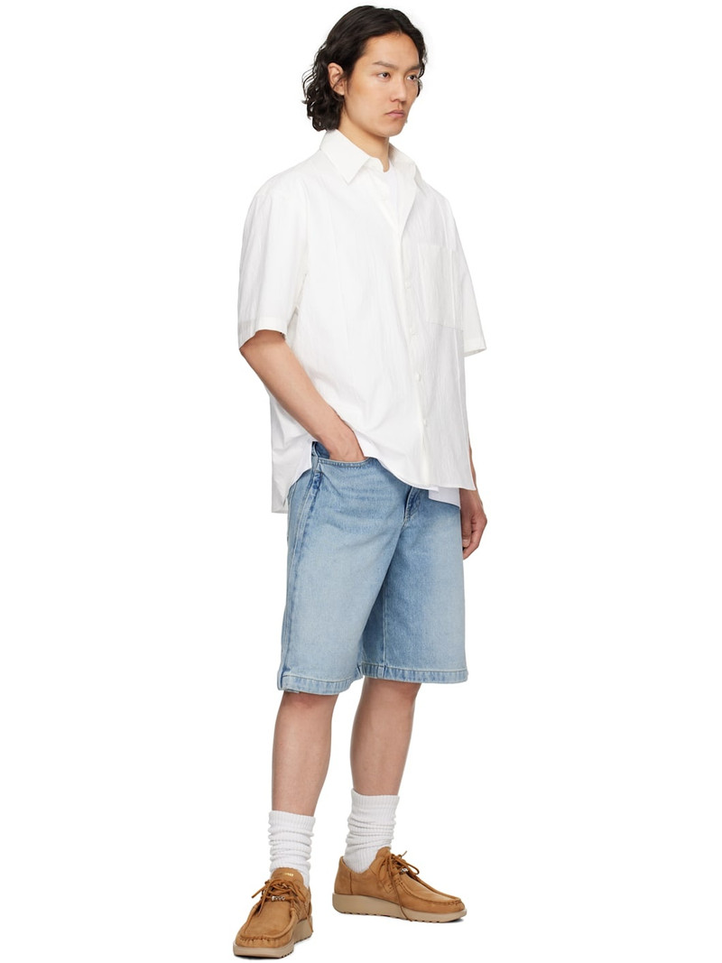 SOLID HOMME White Crinkled Shirt outlook