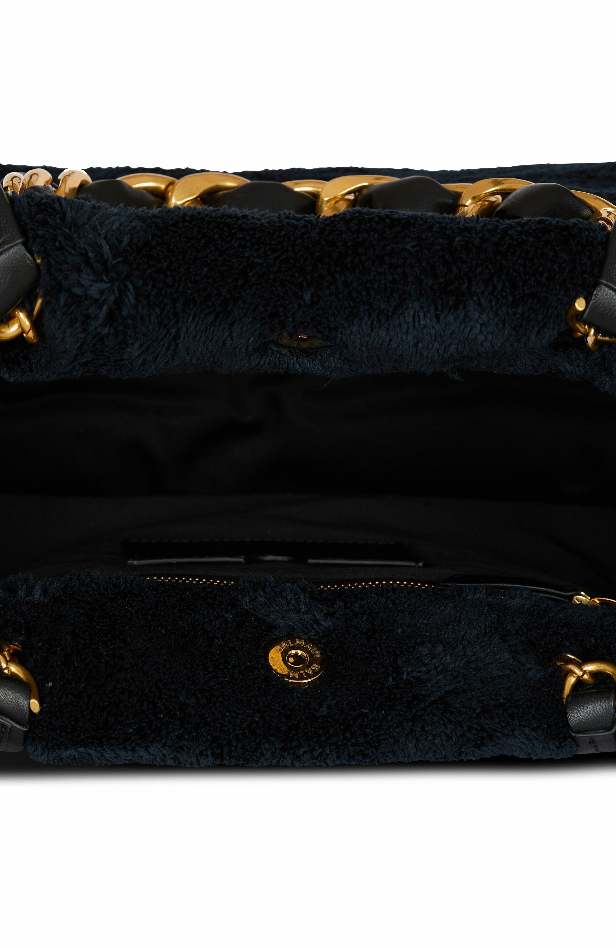Balmain 1945 Soft terry tote bag in Black at Nordstrom - 3