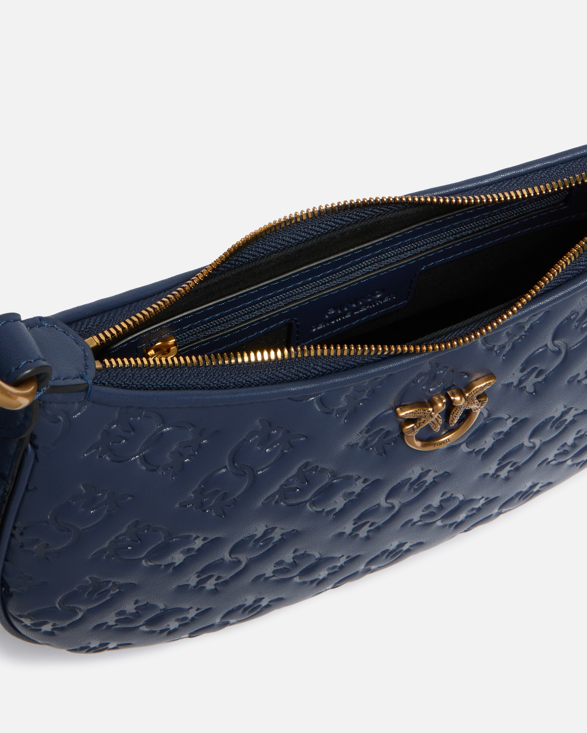 SMALL HALF MOON SHOULDER BAG WITH LOVE BIRDS LOGO - 4