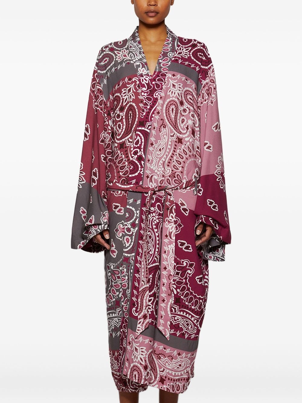 bandana-print kimono - 3