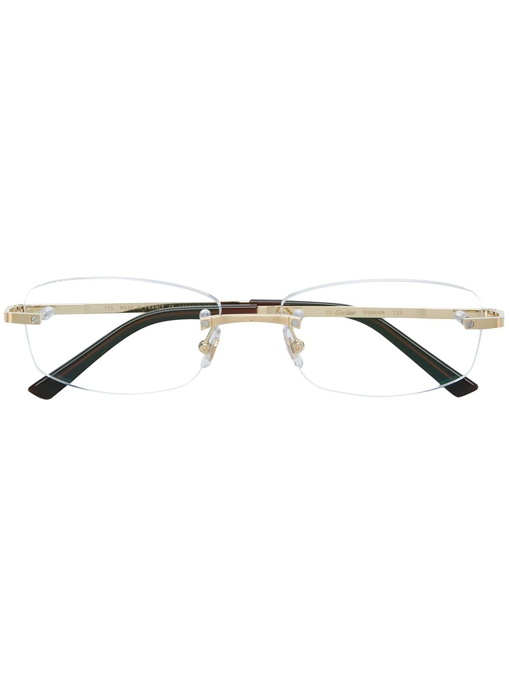 frameless square glasses - 1