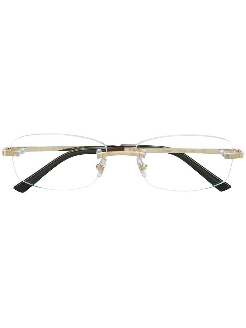 frameless square glasses 1