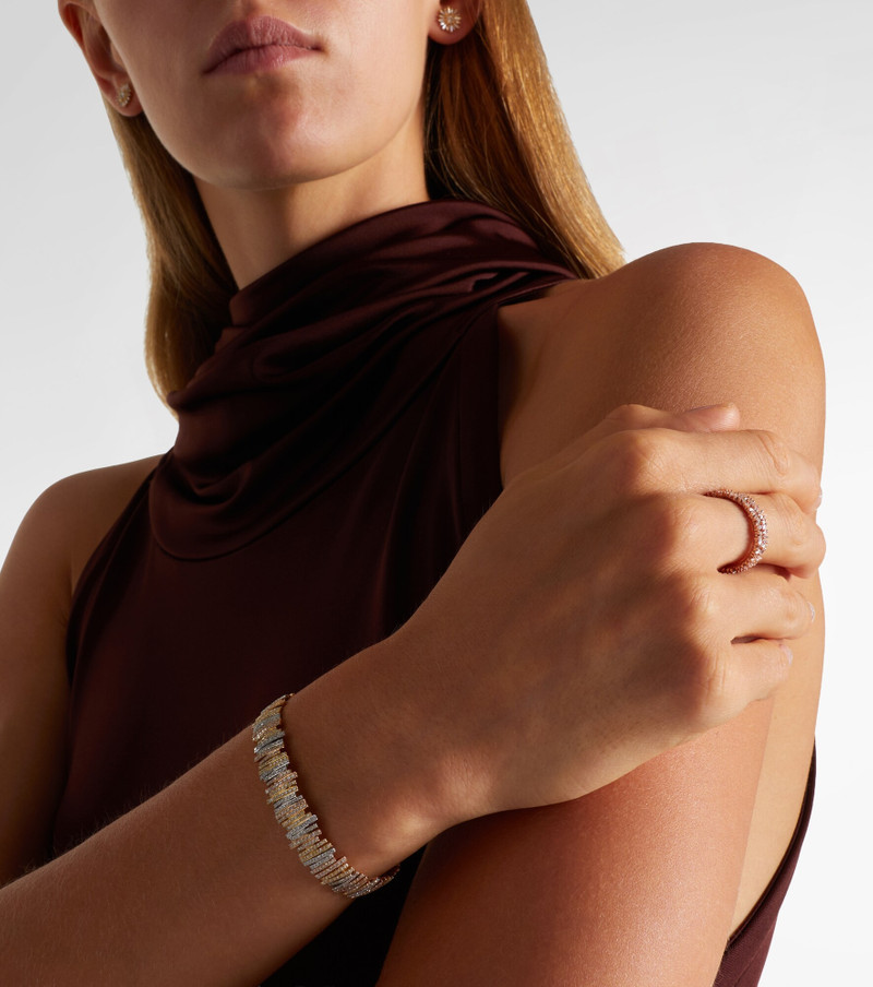 18kt yellow, rose, and white gold bracelet with diamonds 3