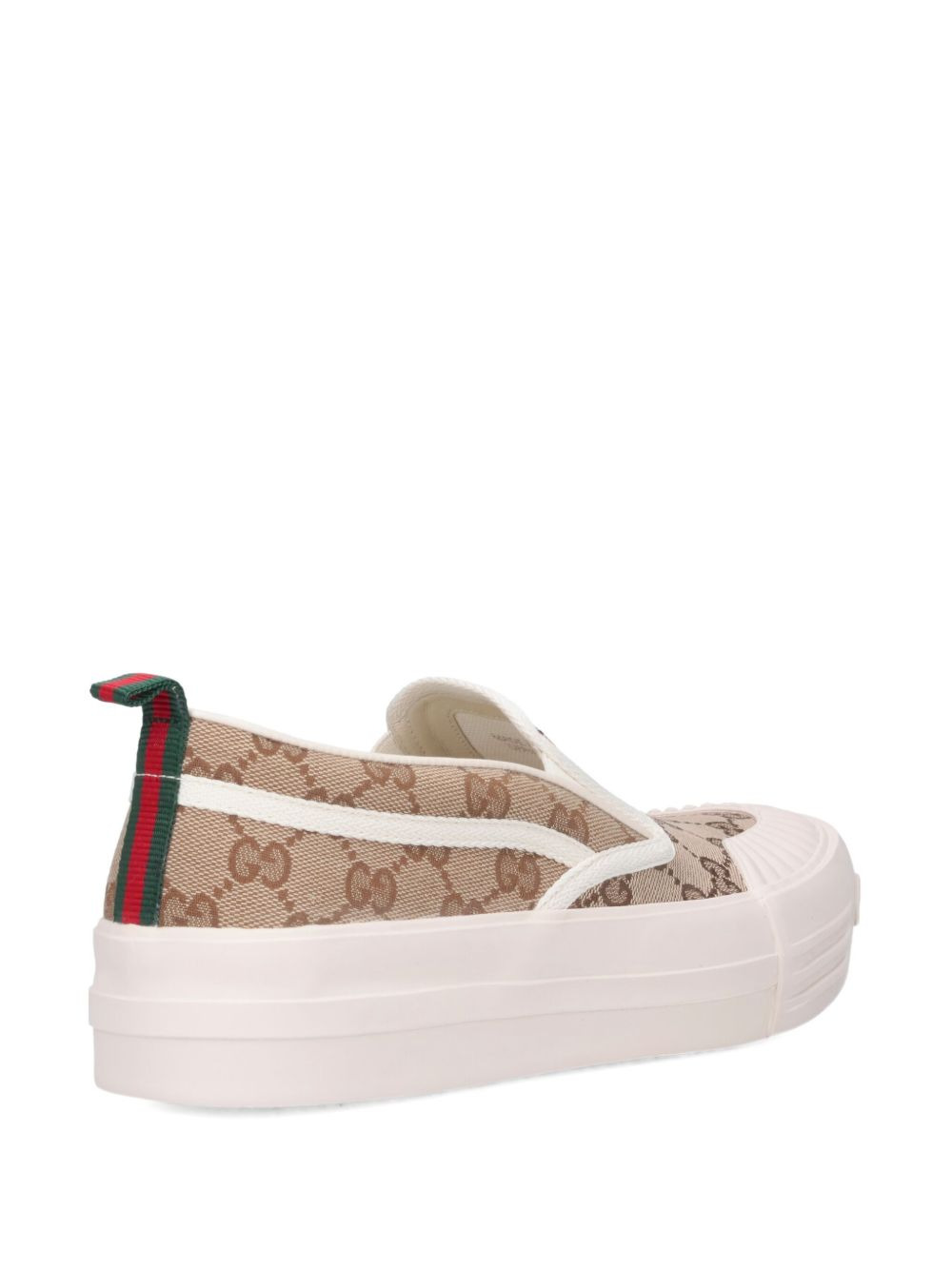 logo-pattern slip-on sneakers - 3