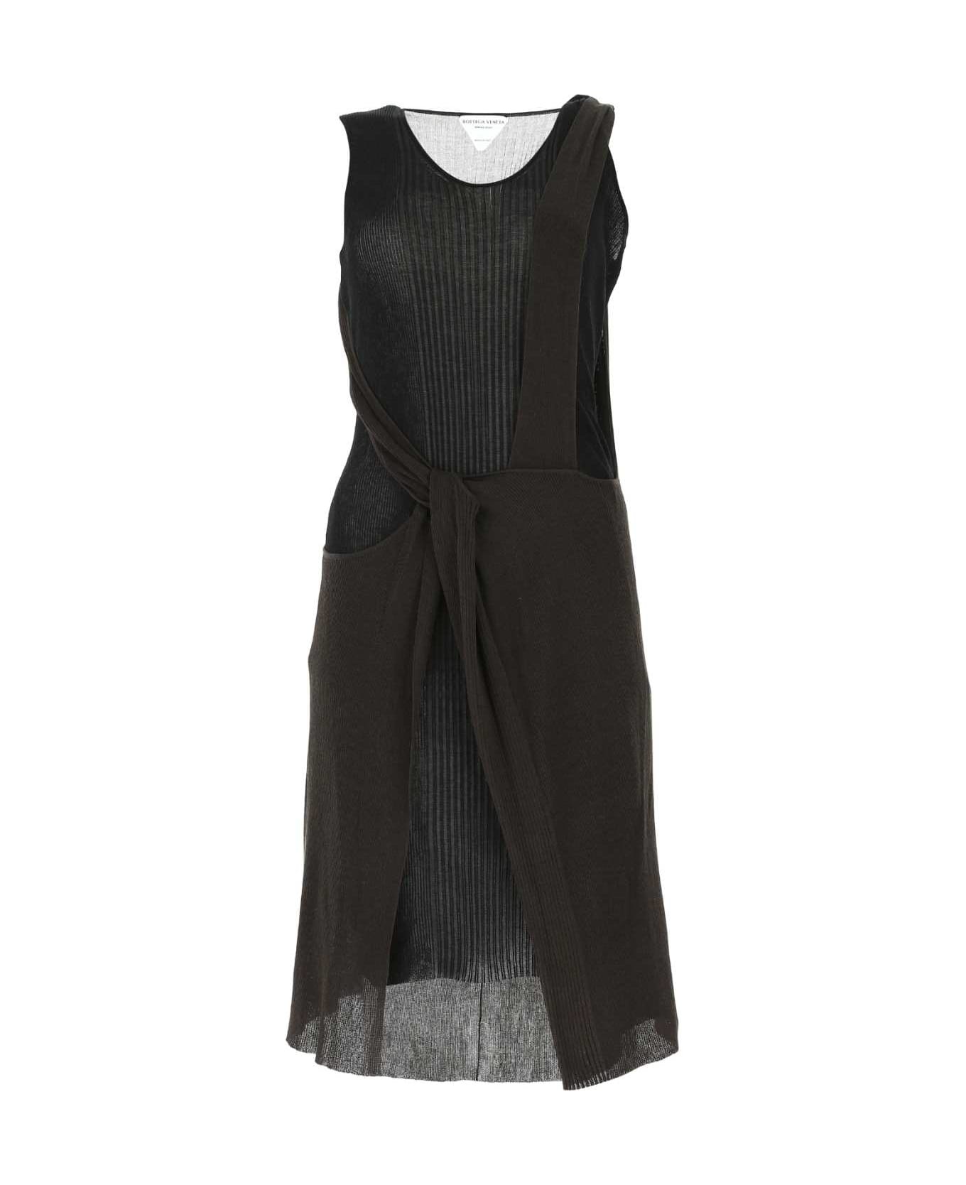 Two-tone Cotton Blend Dress - 1