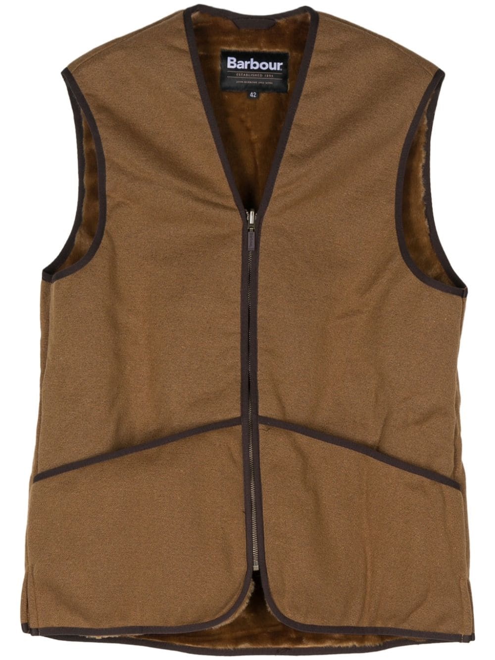 contrasting-trim gilet - 1