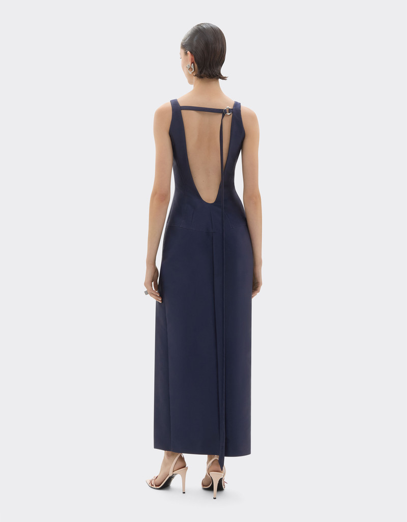 Long dress in technical gabardine 4