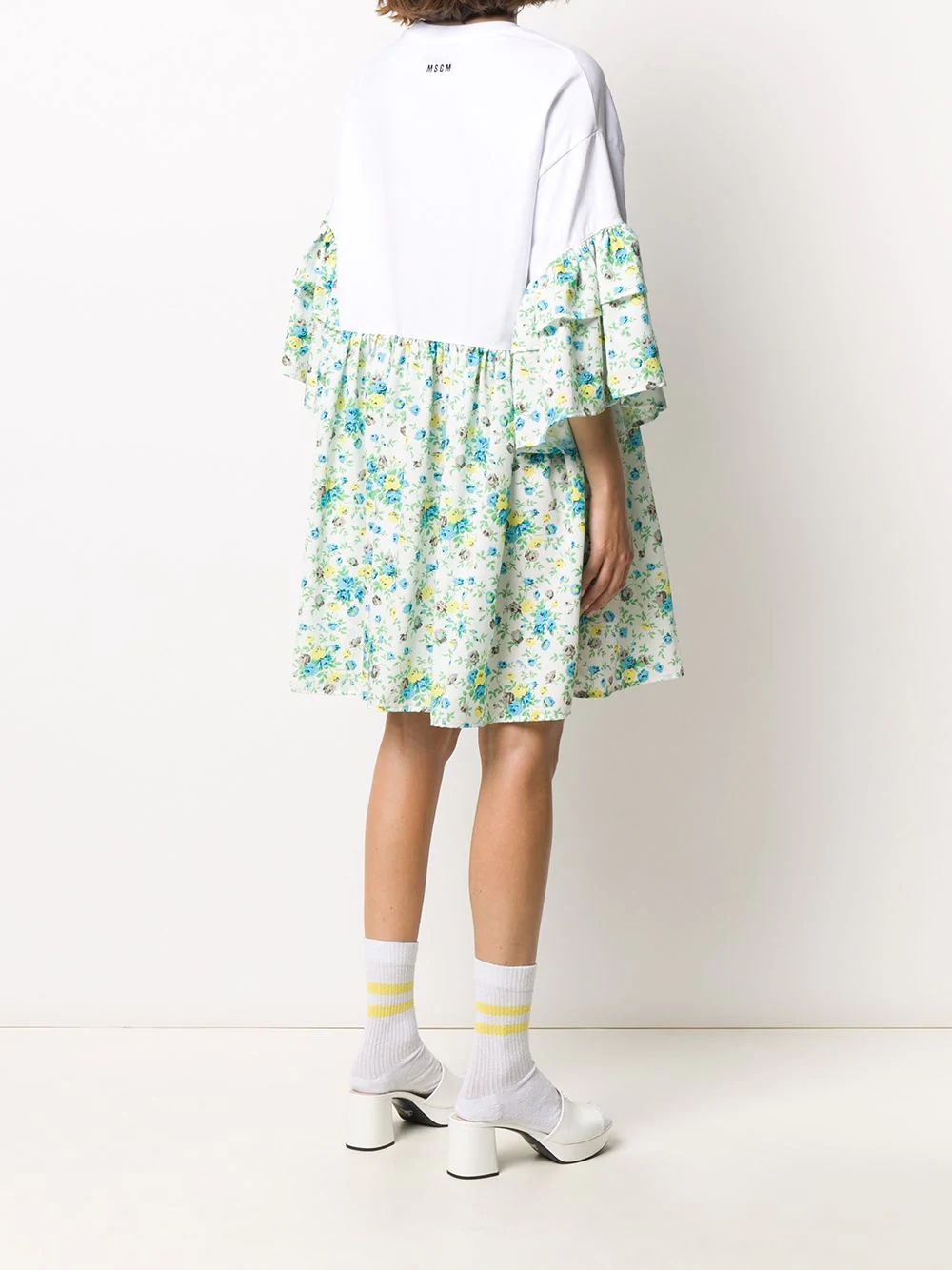 floral print T-shirt dress - 4