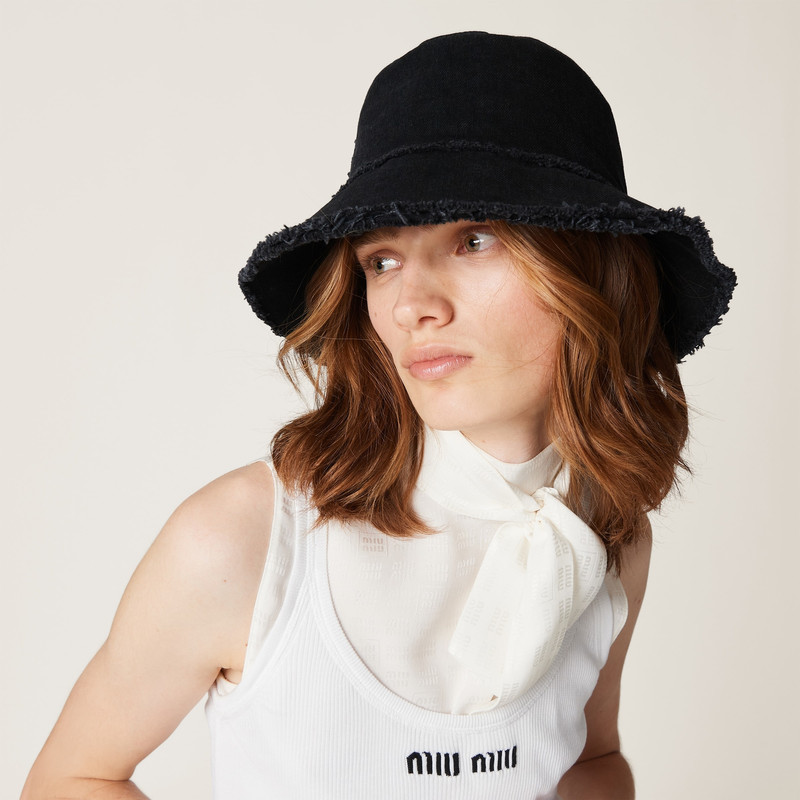 Miu Miu Denim bucket hat outlook