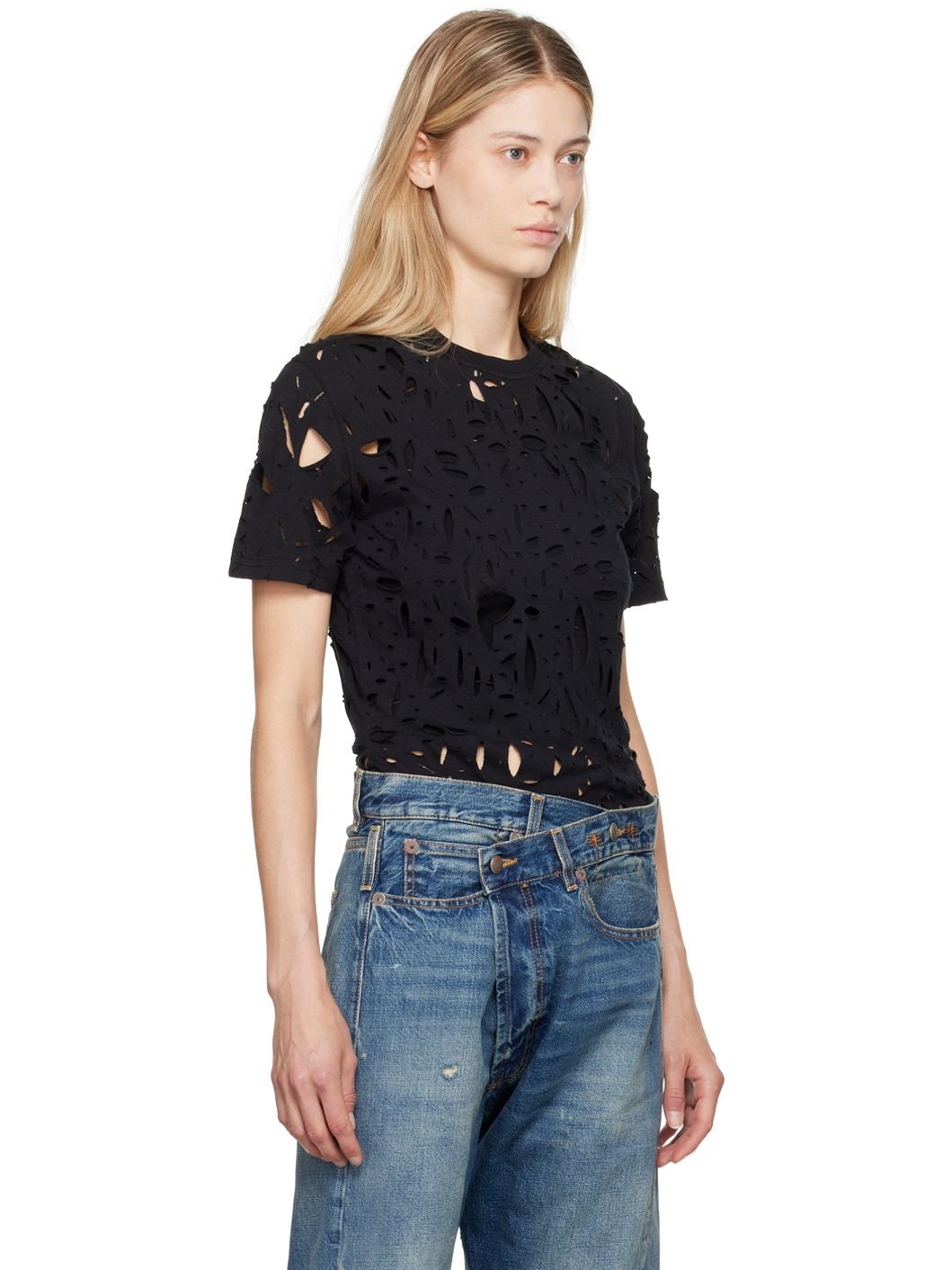 Black Excess Distress T-Shirt - 2