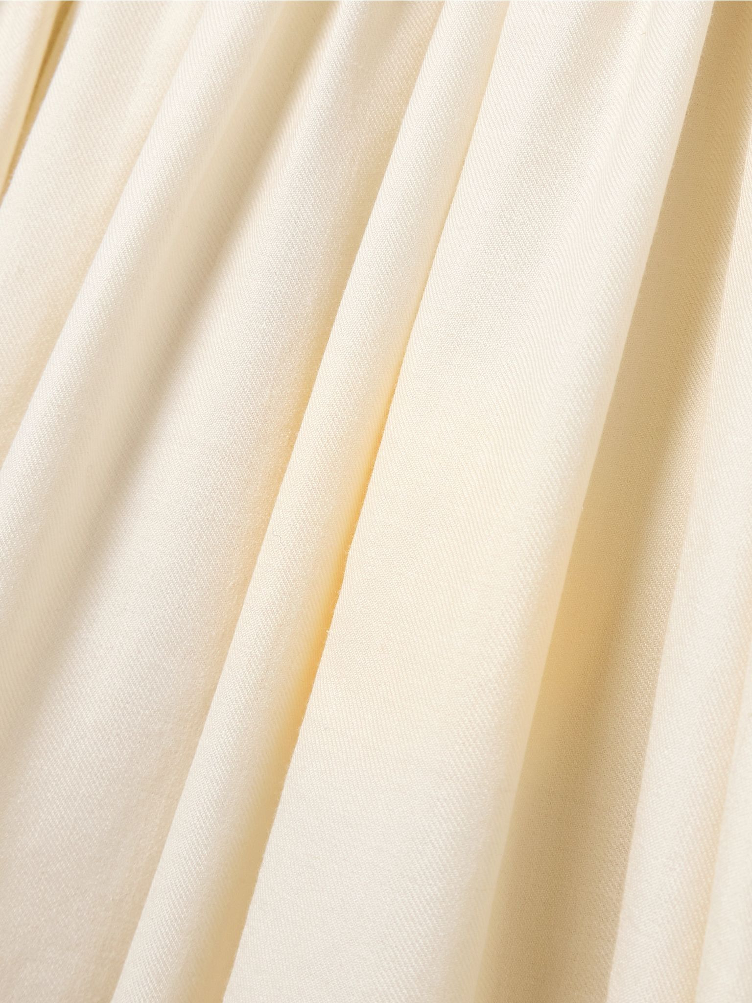 Sirona paneled gathered wool, silk and linen-blend twill and silk-jersey maxi dress Ivory - 4