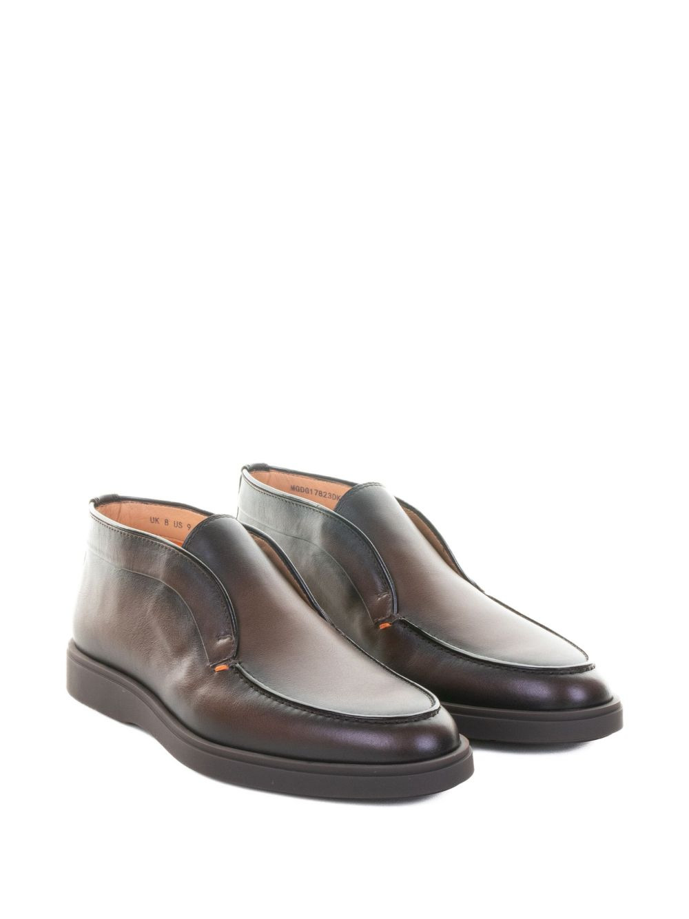 panelled leather boots - 2