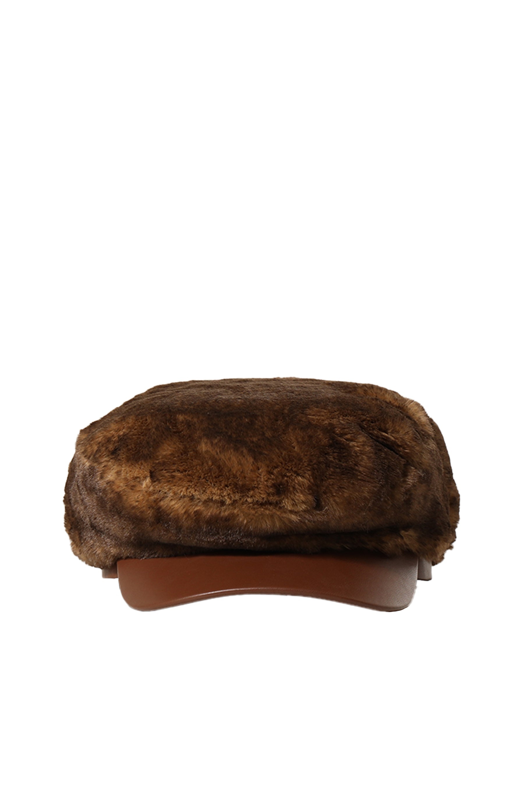 FAUX FUR DRIVER HAT / BRW - 3