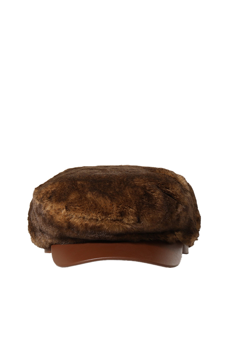 FAUX FUR DRIVER HAT / BRW 3