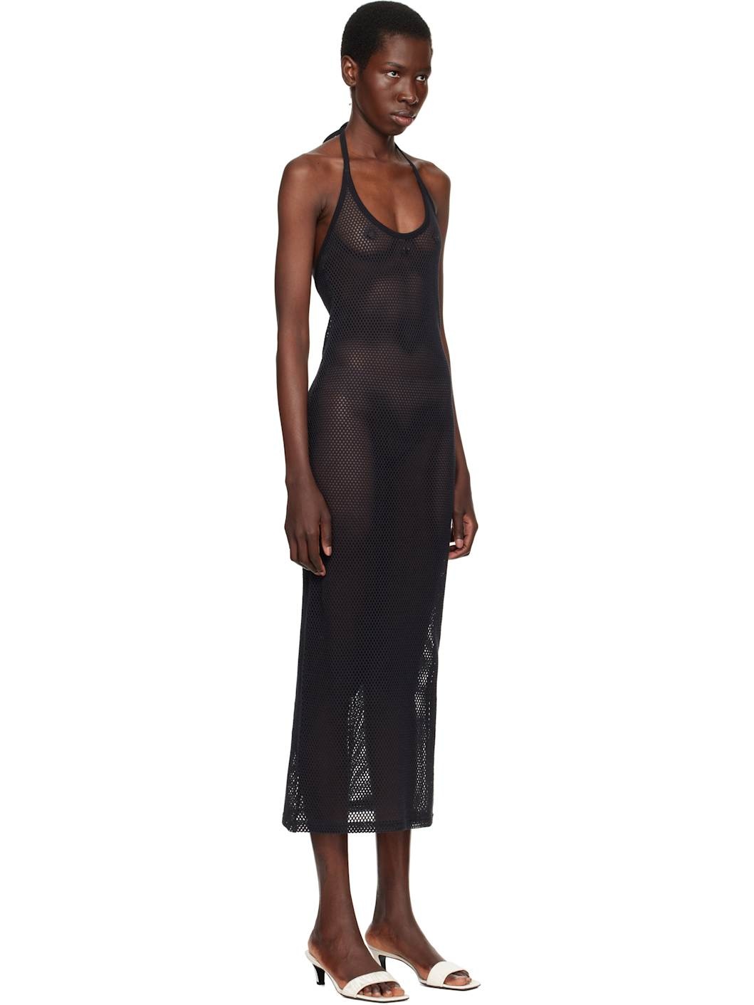 Black Holistic Mesh Maxi Dress - 2