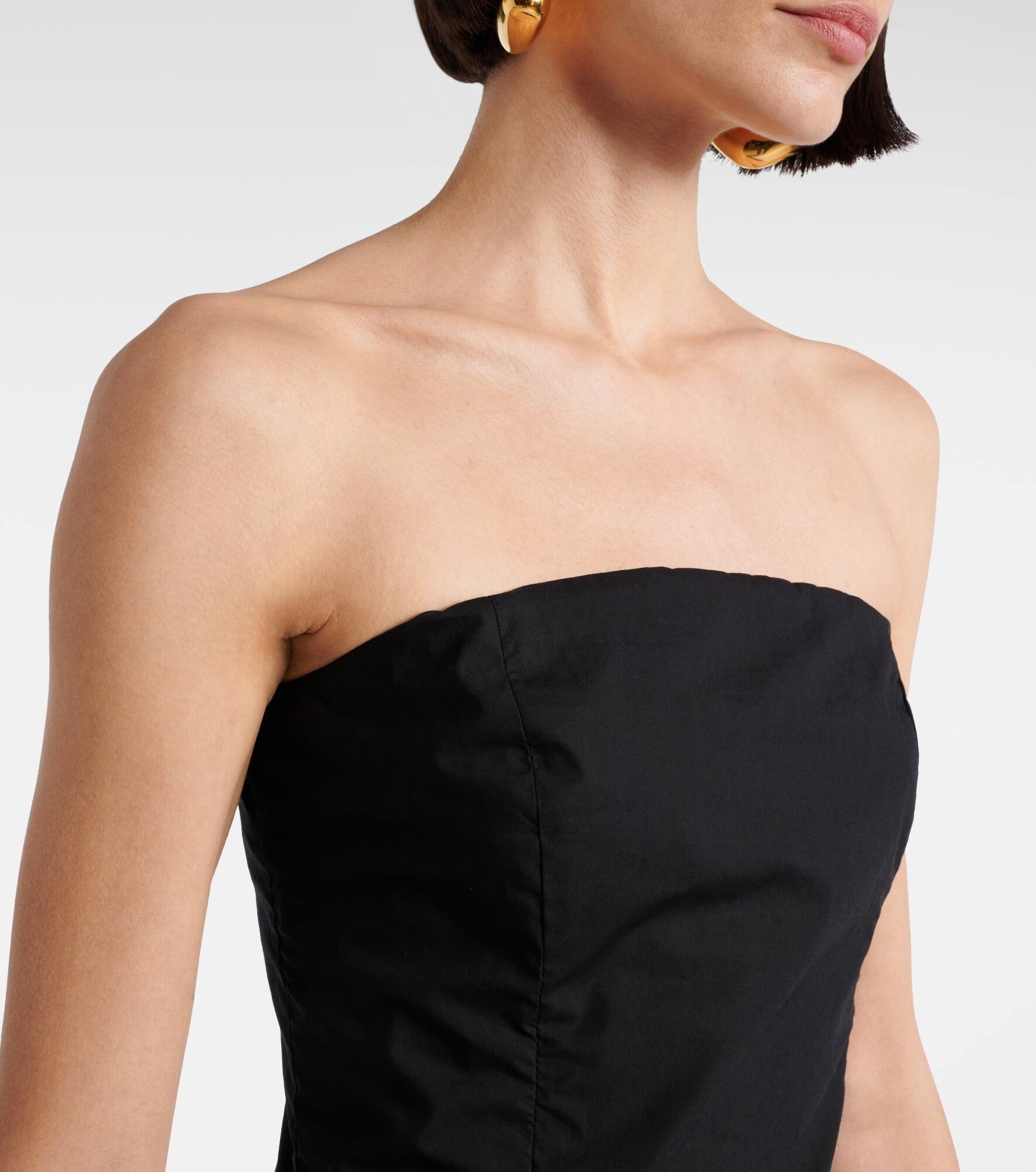 Saskia strapless cotton minidress - 4
