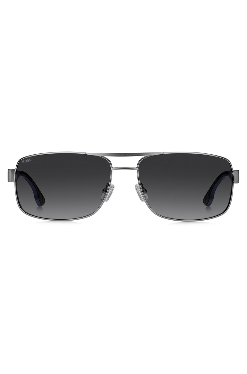 DOUBLE-BRIDGE SUNGLASSES WITH BLUE TEMPLES 3