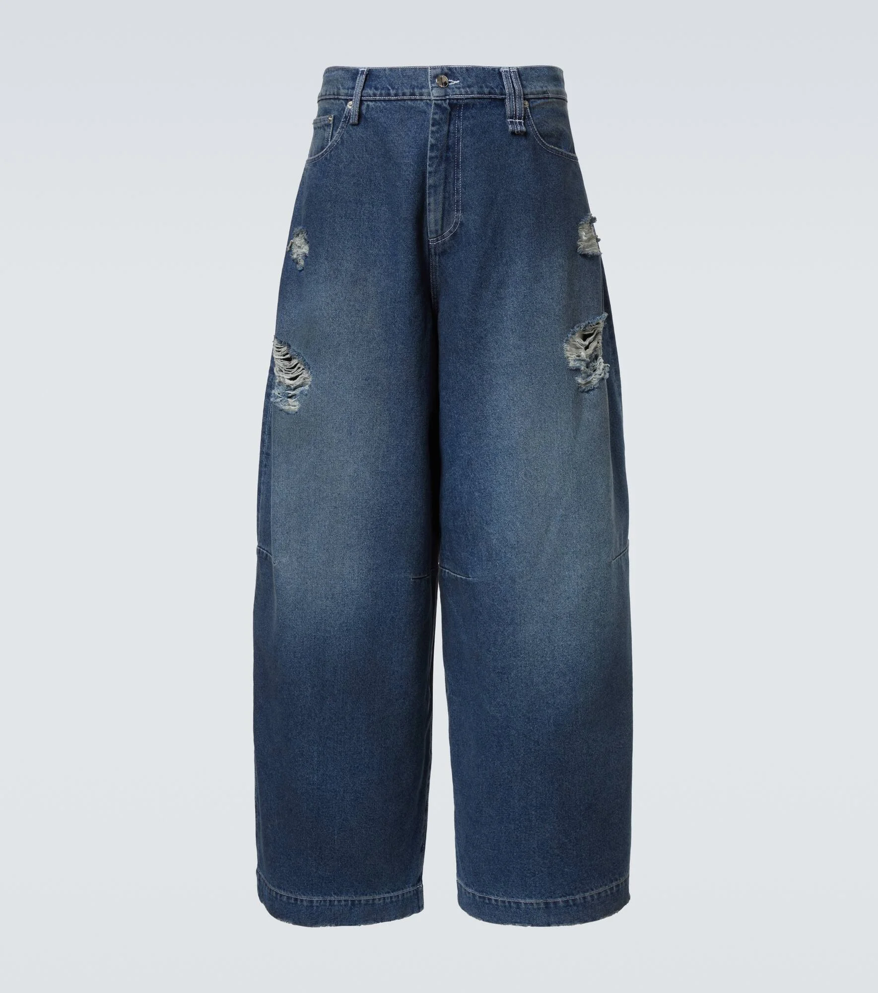 Distressed wide-leg jeans - 1