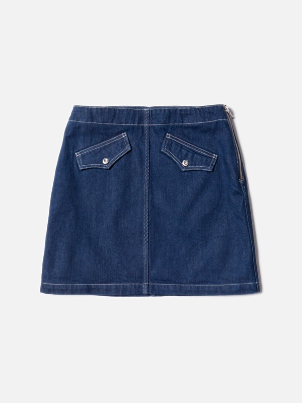 Elvy Western Denim Skirt Blue - 3