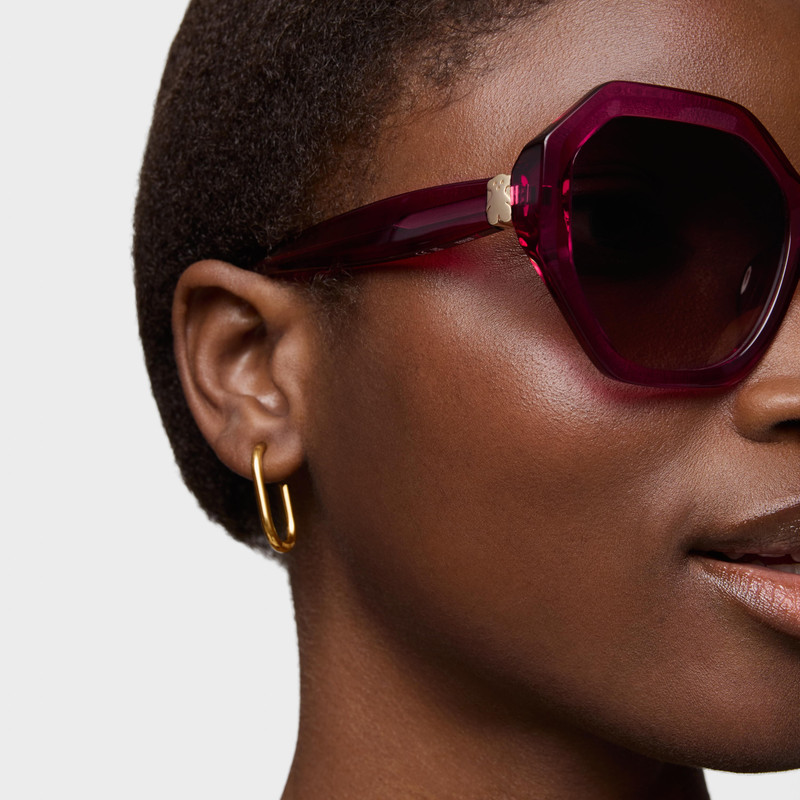 TOUS Pink Sunglasses TOUS Hexagon Icon outlook