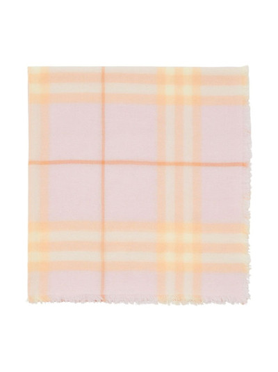 Burberry check-print wool scarf outlook
