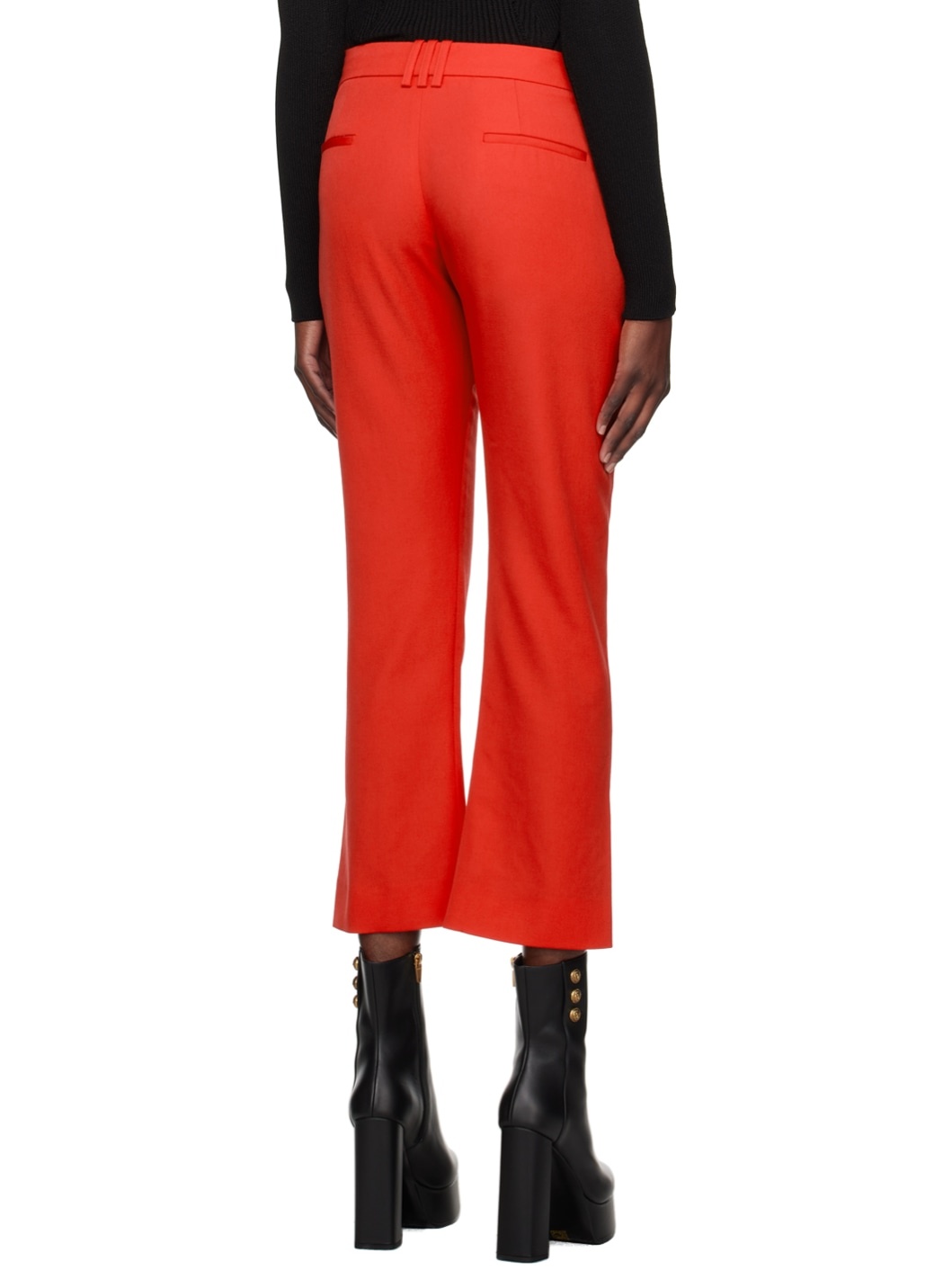 Red Flared Trousers - 3