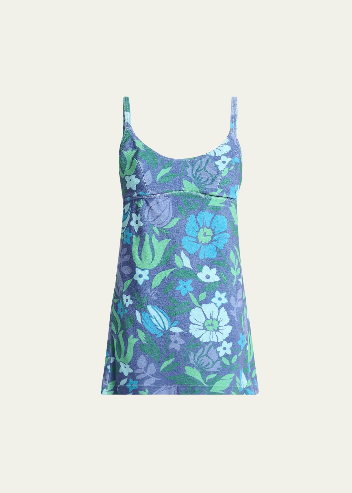 Floral-Print Empire Mini Dress - 1
