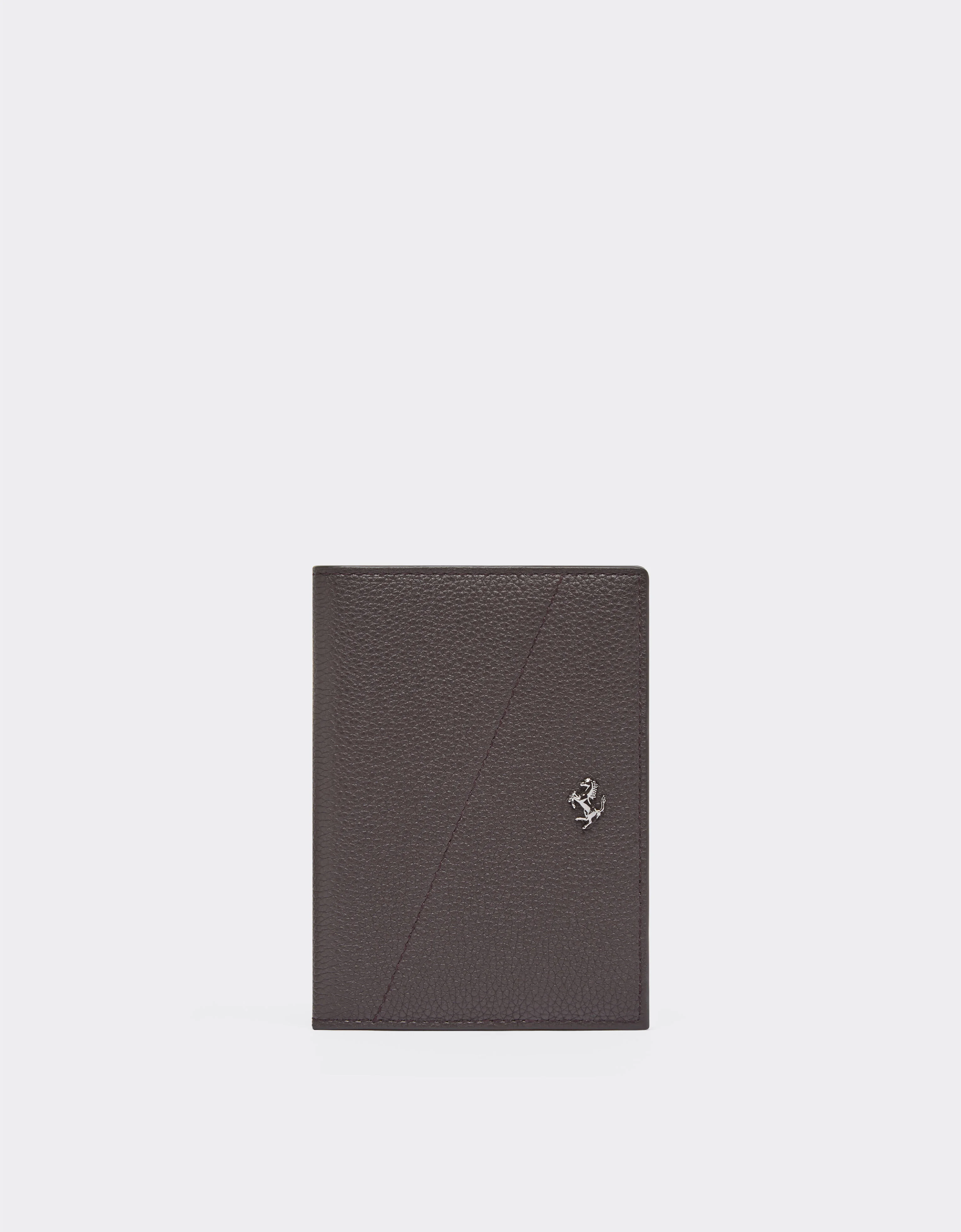 Grained leather passport holder - 1