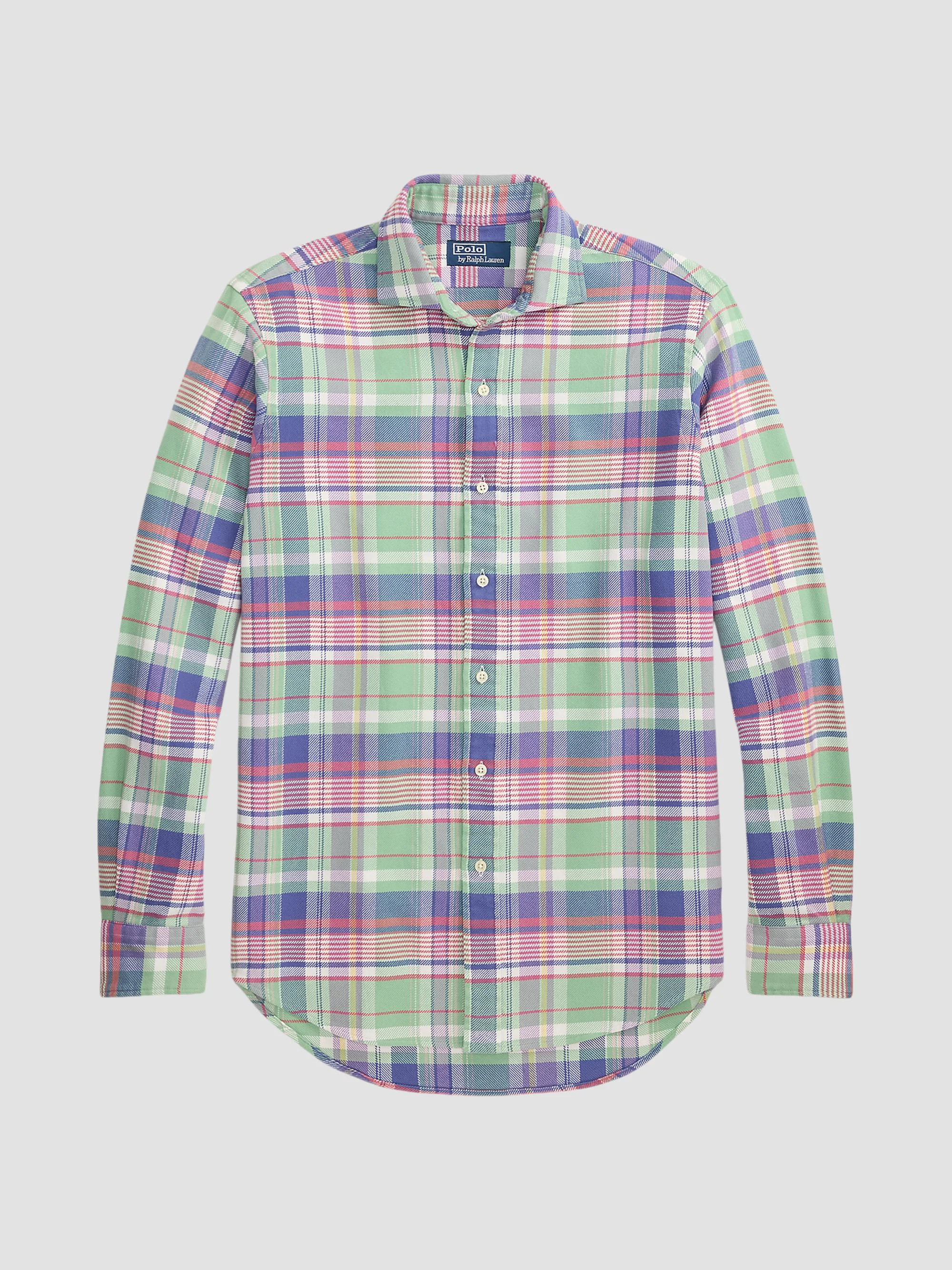 Men's Classic-Fit Plaid Flannel Shirt - Green Purple Multi - 1