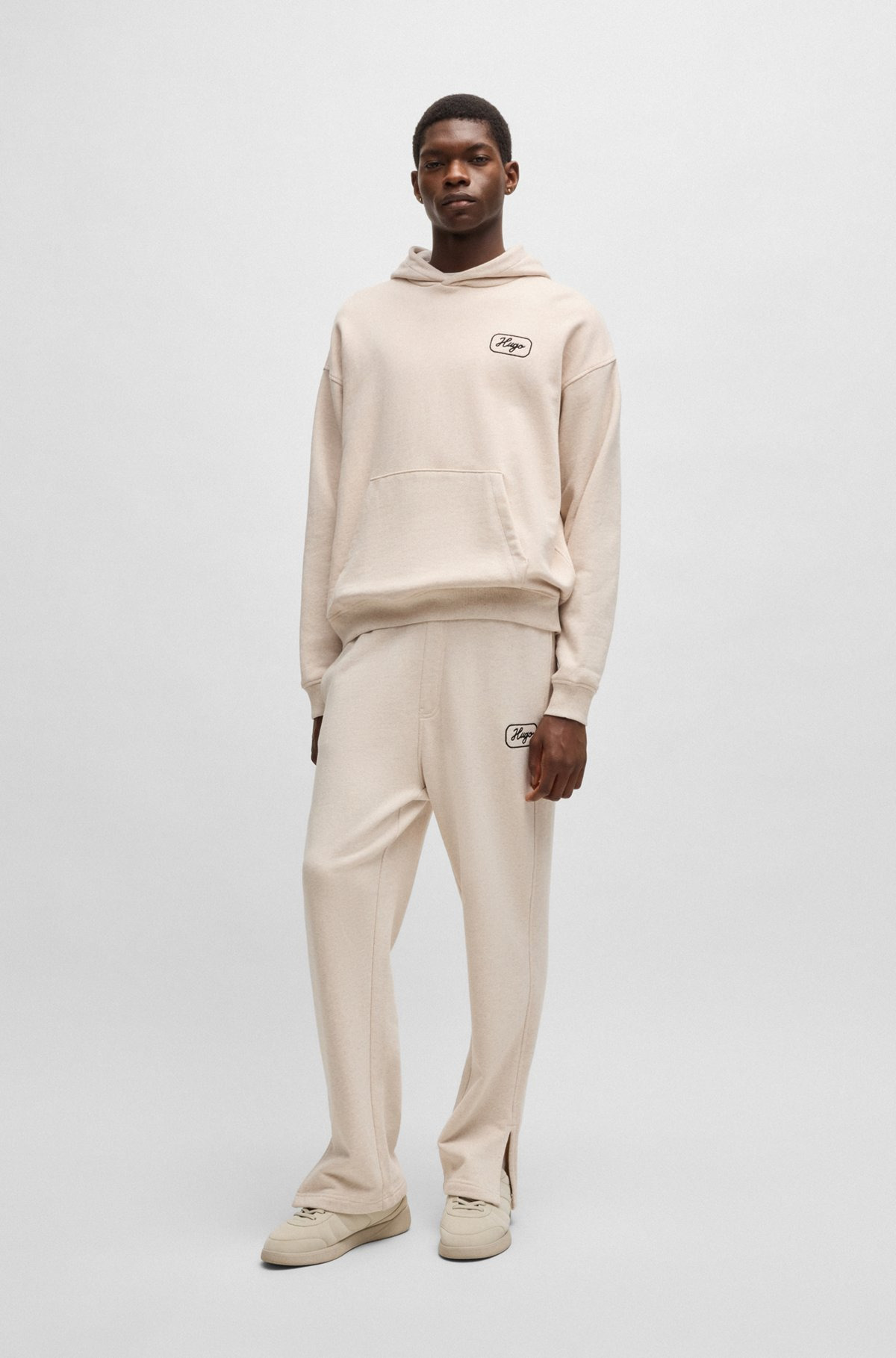 COTTON-TERRY TRACKSUIT BOTTOMS WITH EMBROIDERED GRAPHICS - 4