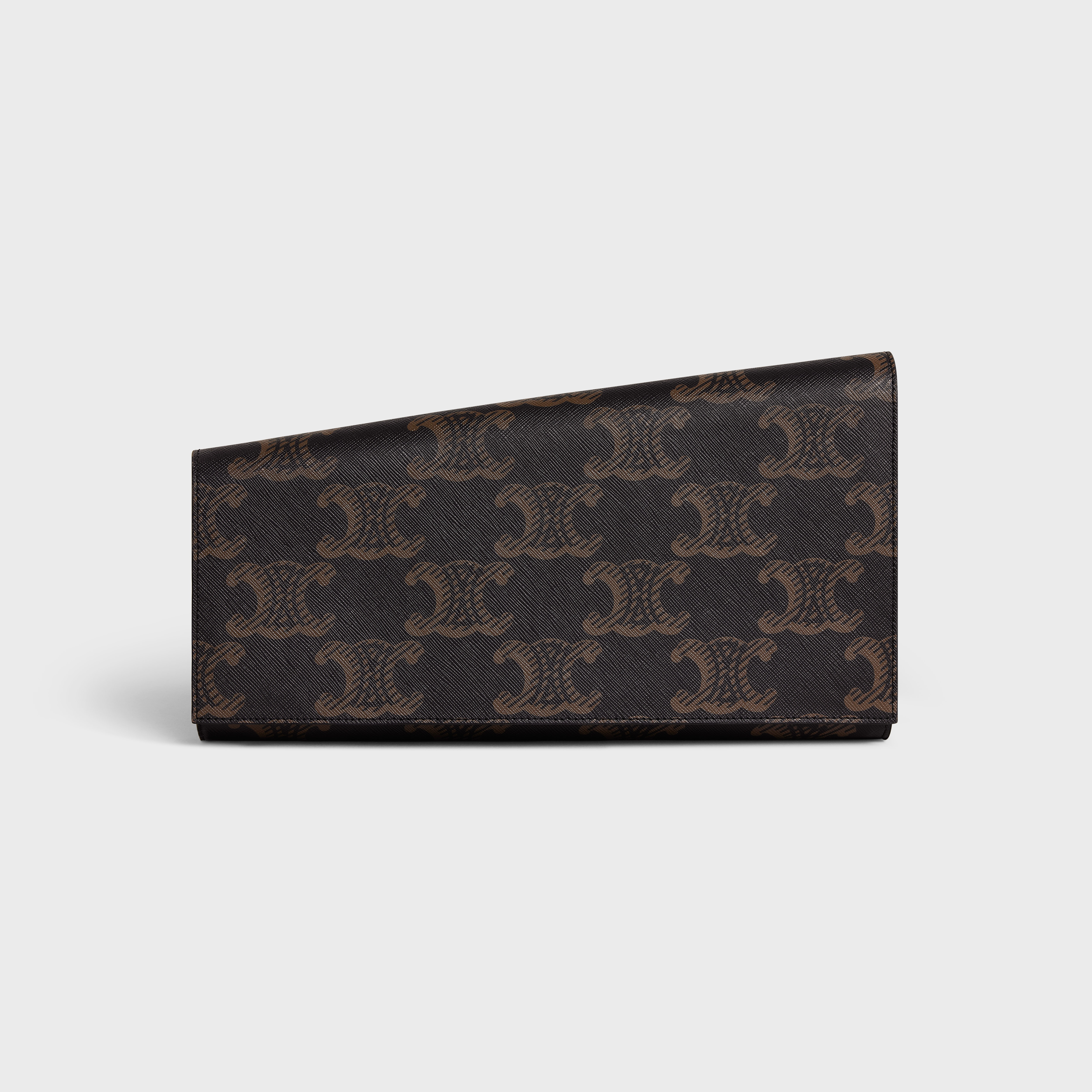 ASYMETRIC CLUTCH in Triomphe Canvas XL and Calfskin - 1