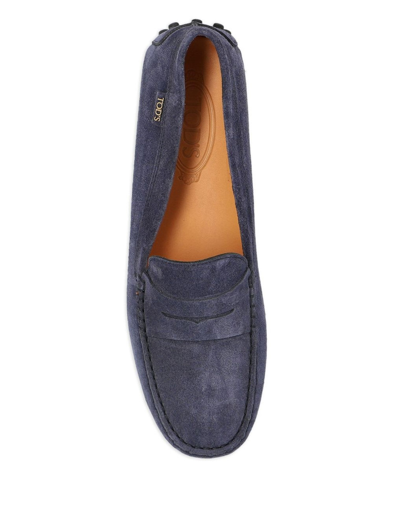 Gommino pebble-textured 스웨드 loafers 4