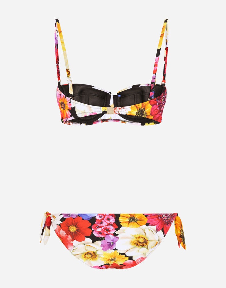 Garden-print balconette bikini - 3