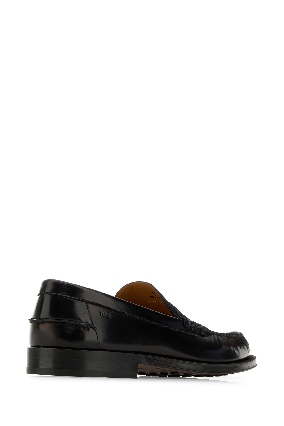 Black leather loafers - 3