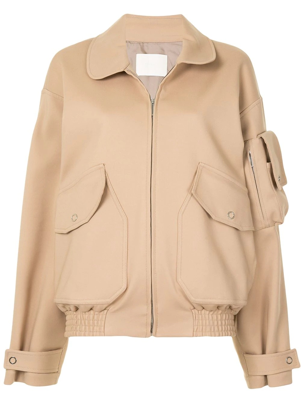 oversized-fit bomber jacket - 1