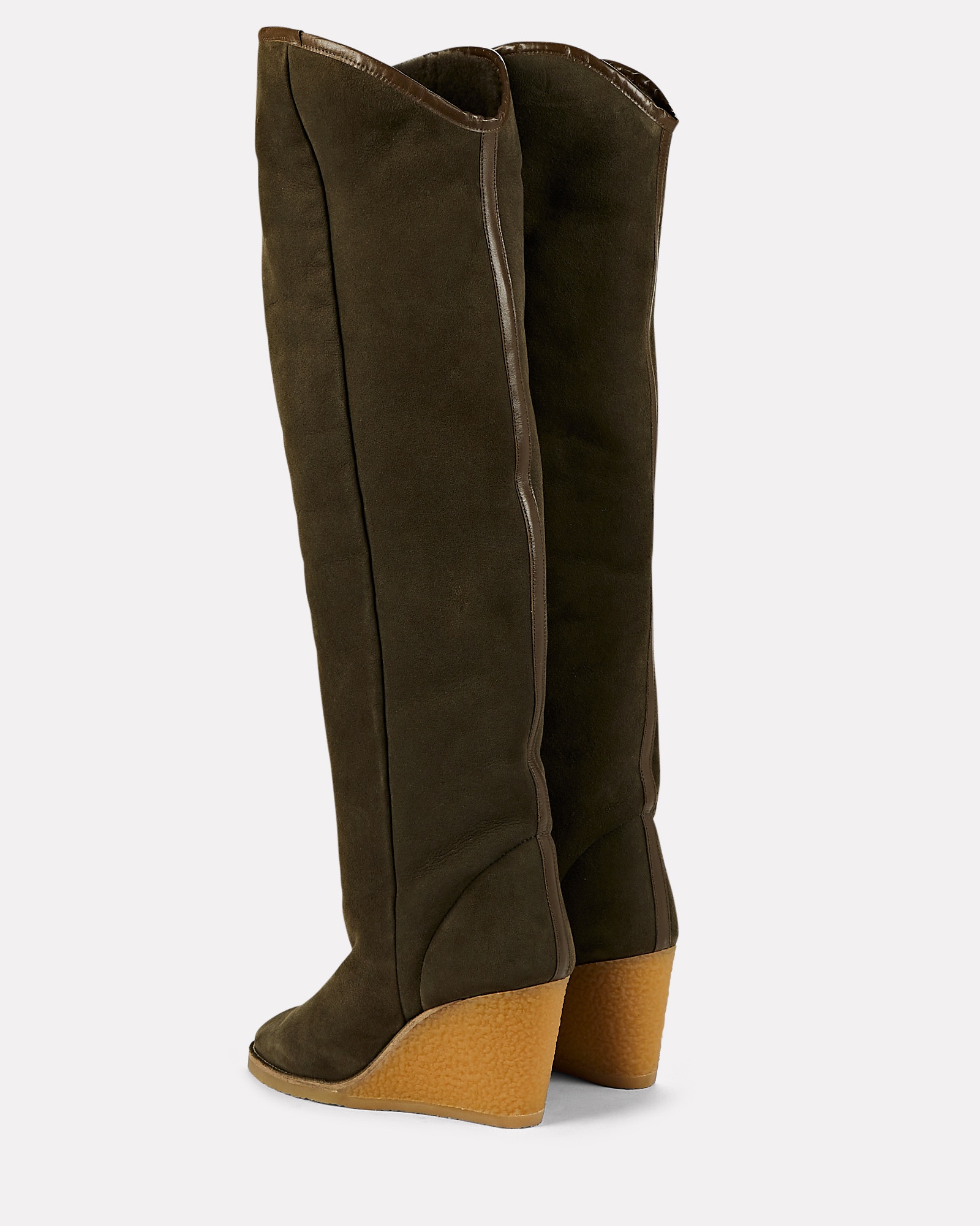 Tilin Shearling-Lined Suede Knee Boots - 3