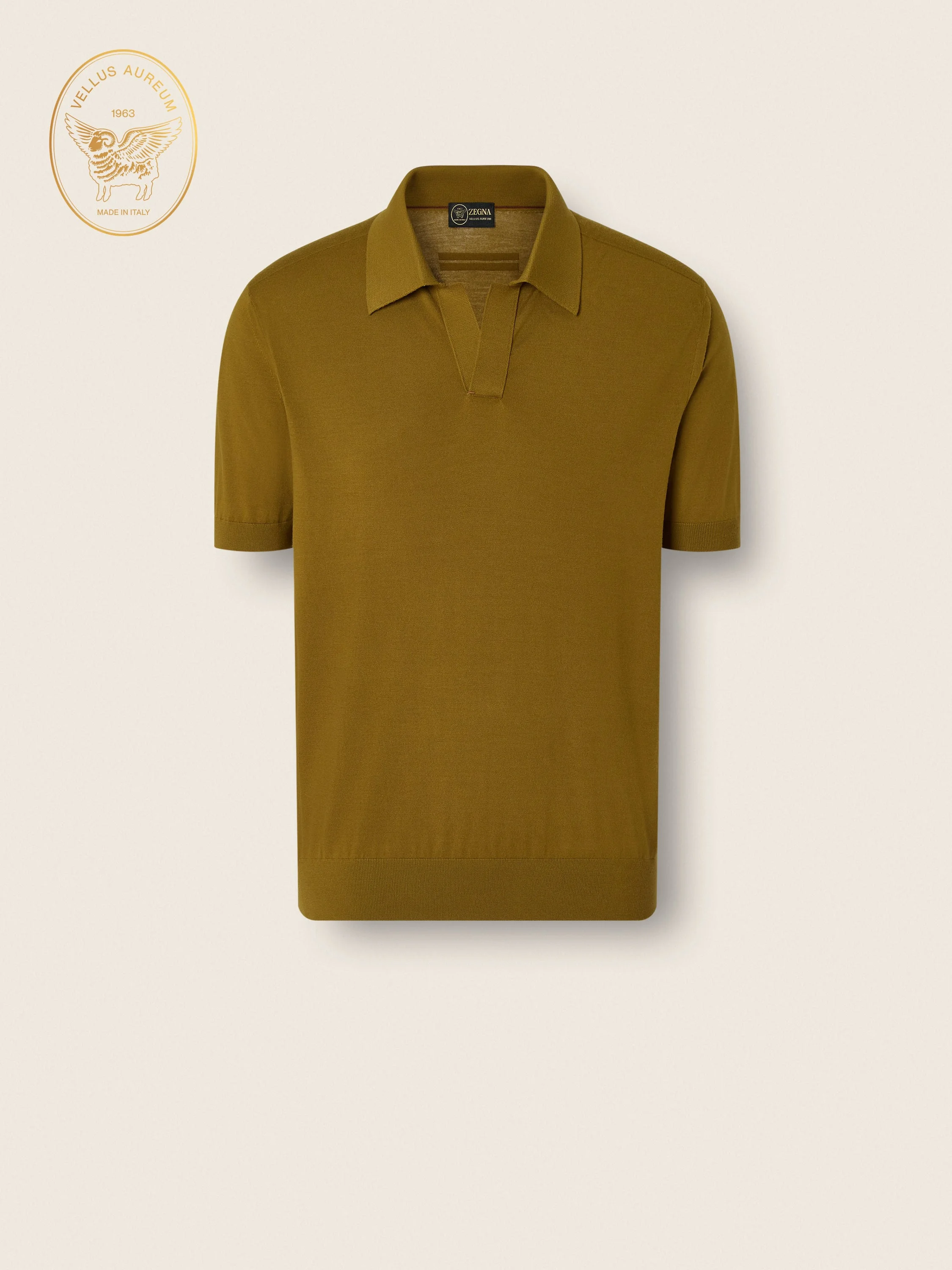 OLIVE GREEN VELLUS AUREUM POLO SHIRT - 1
