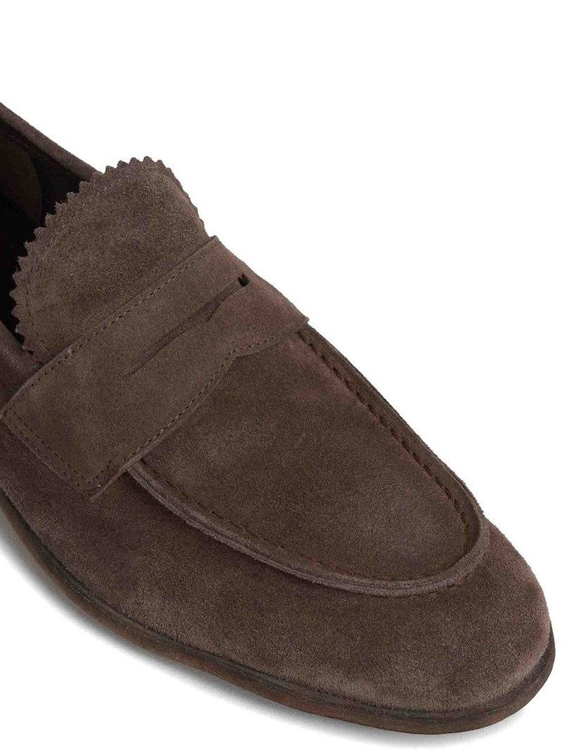 scalloped-detail penny-strap loafers 5