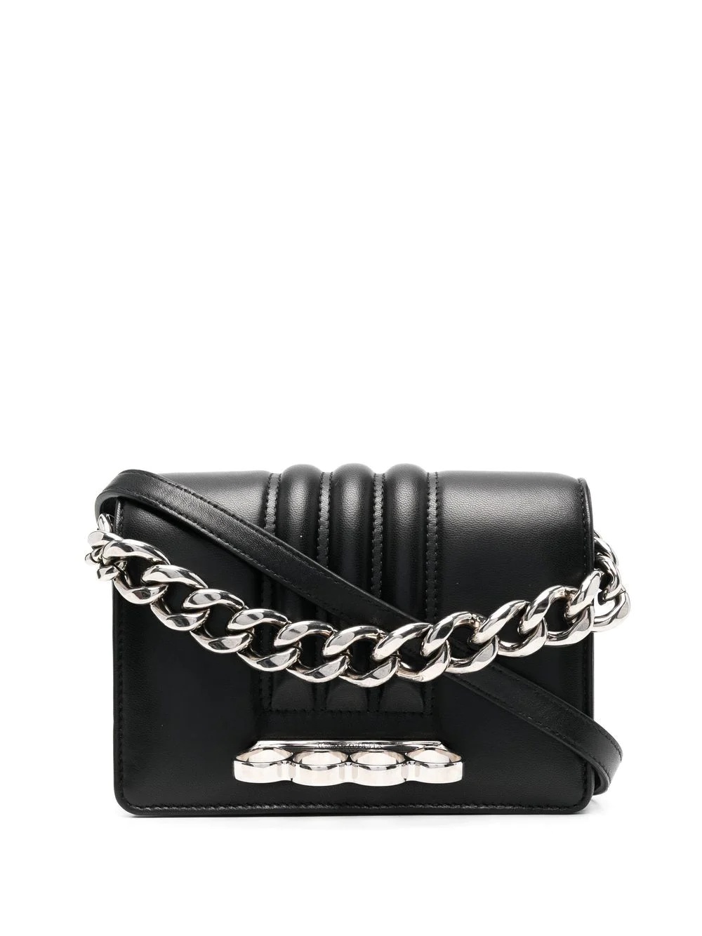 leather chain-link clutch-bag - 1