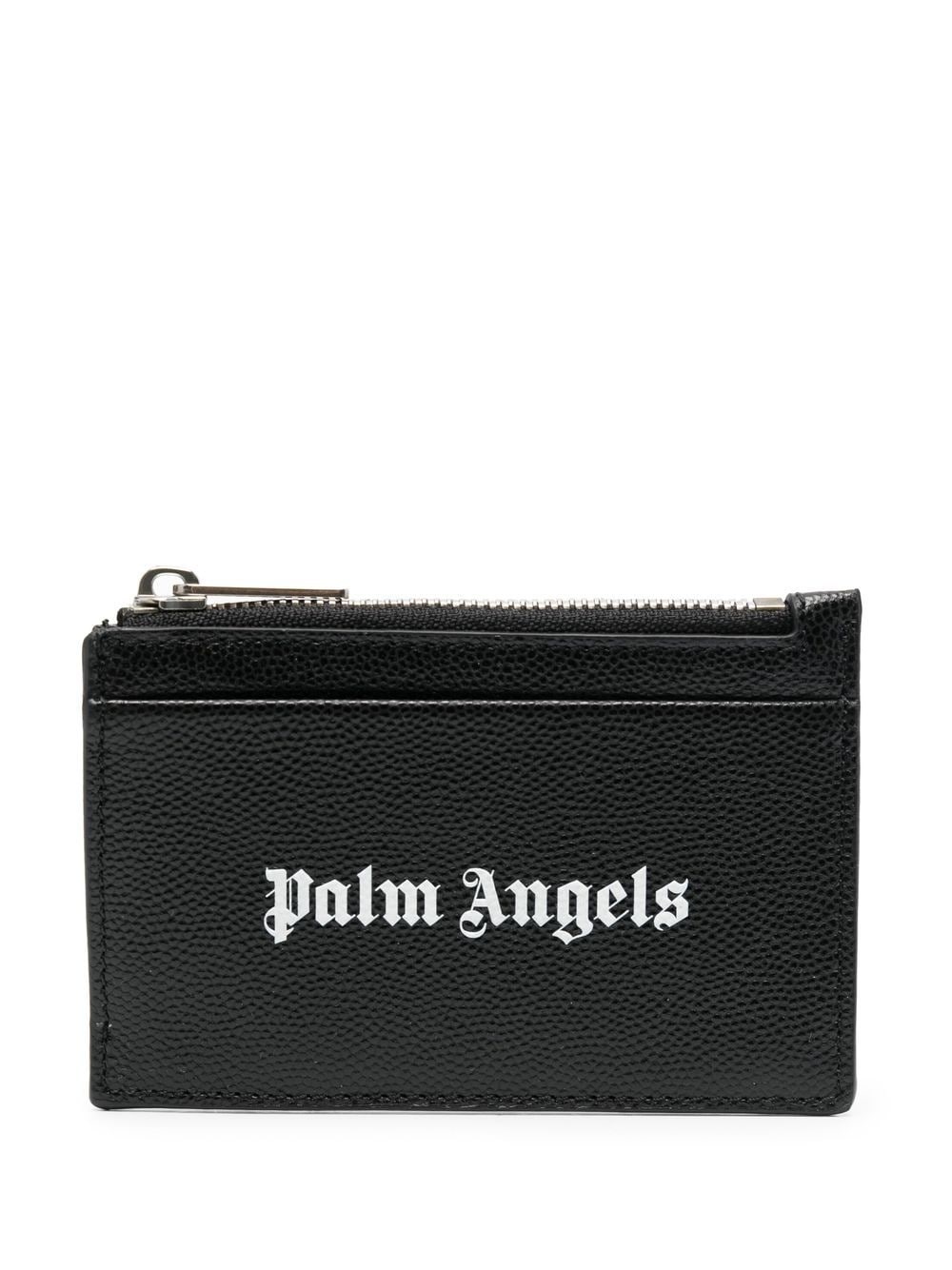 Gothic logo-print zipped cardholder - 1