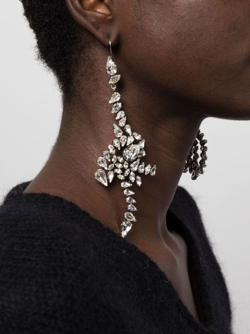 crystal drop twist earring - 6