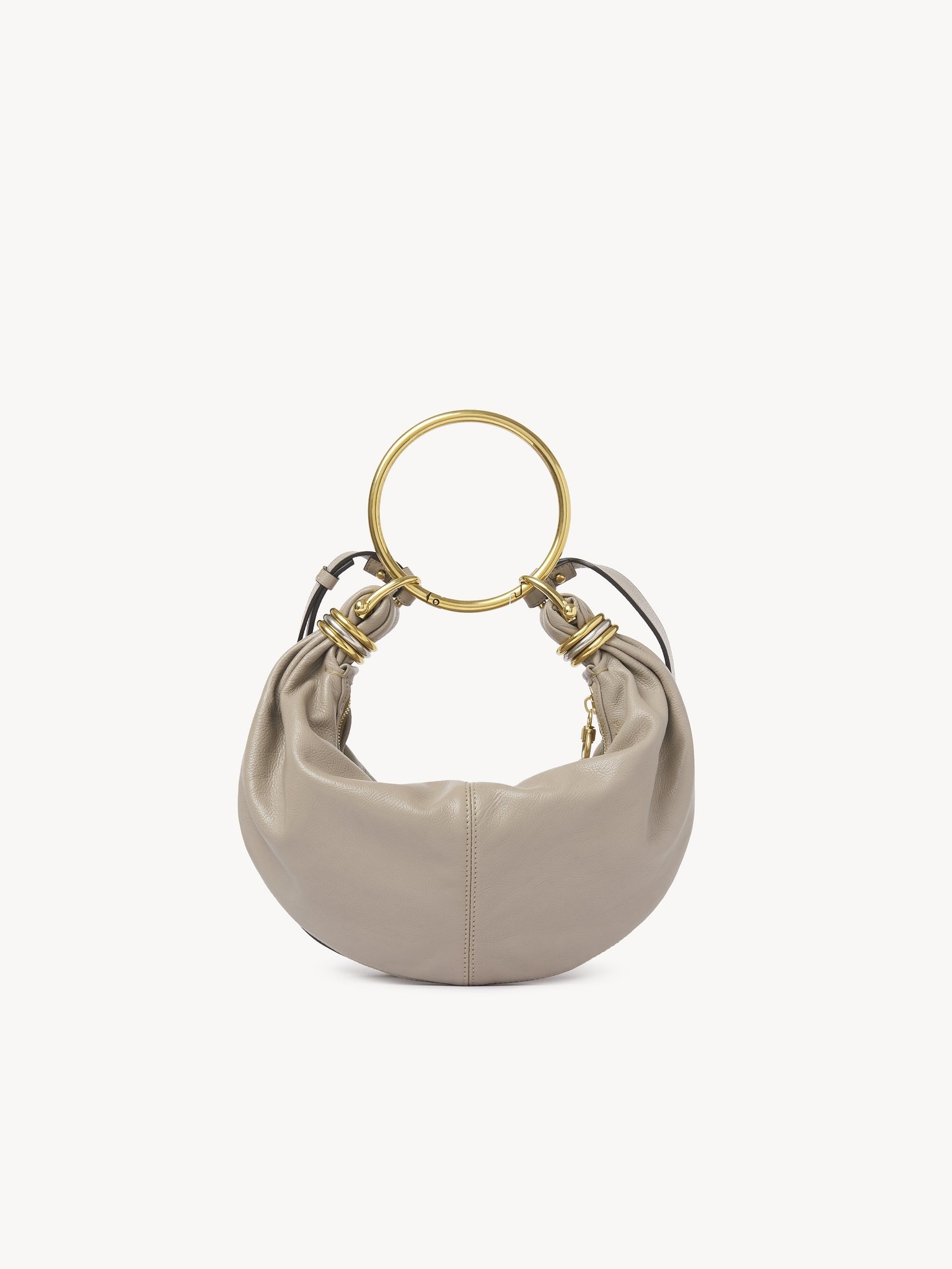 SMALL BRACELET HOBO BAG IN GRAINED LEATHER - 1