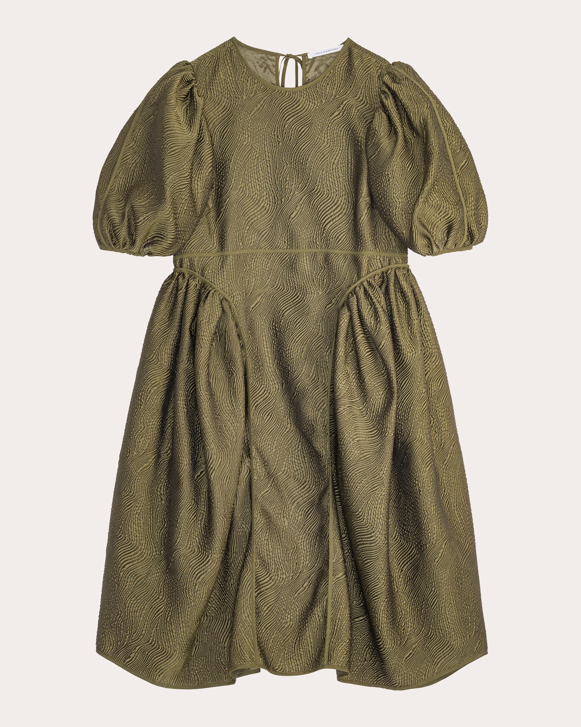 Fonda Matelassé Puff-Sleeve Dress - 1