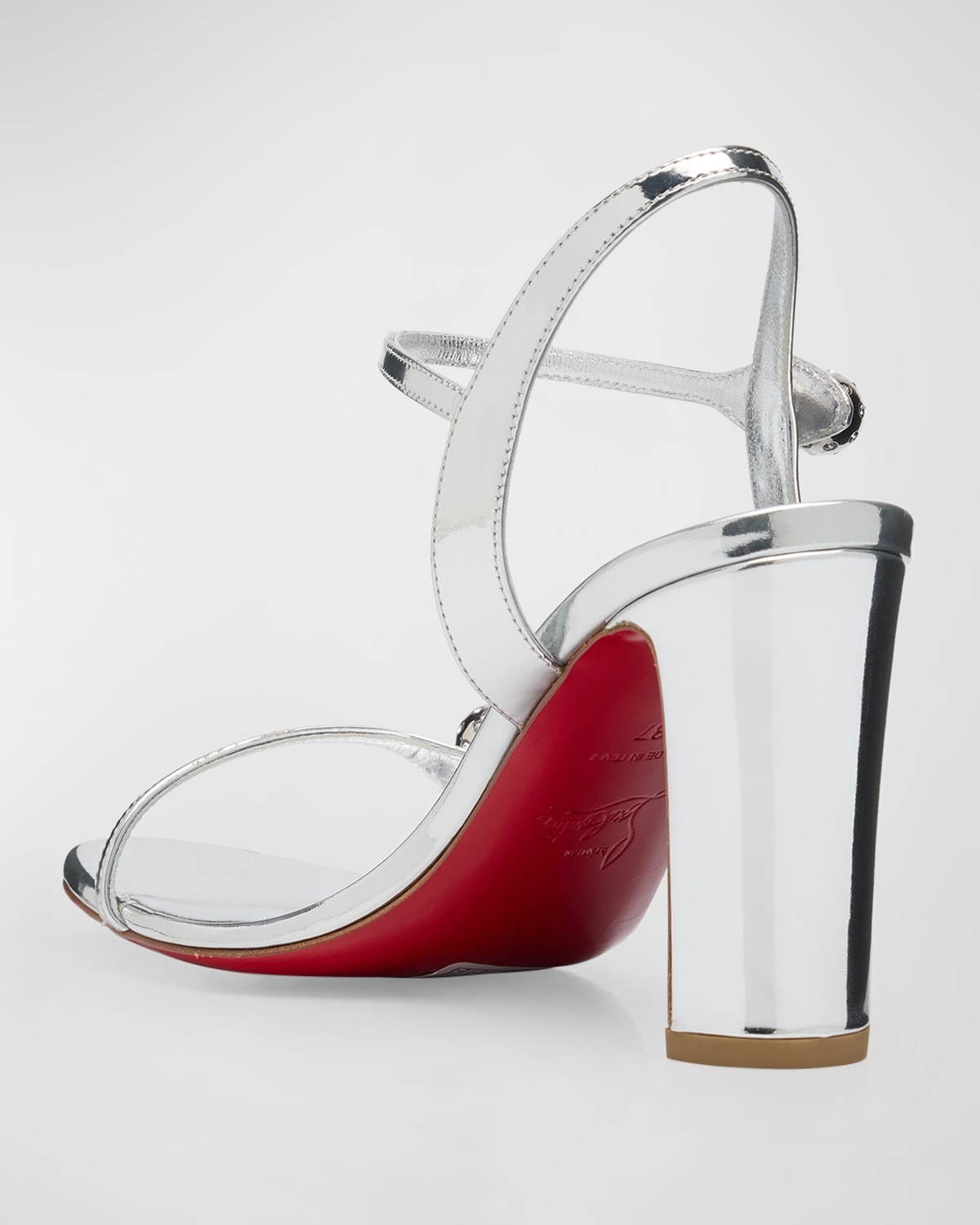 Atmospheria Metallic Sphere Red Sole Sandals - 3