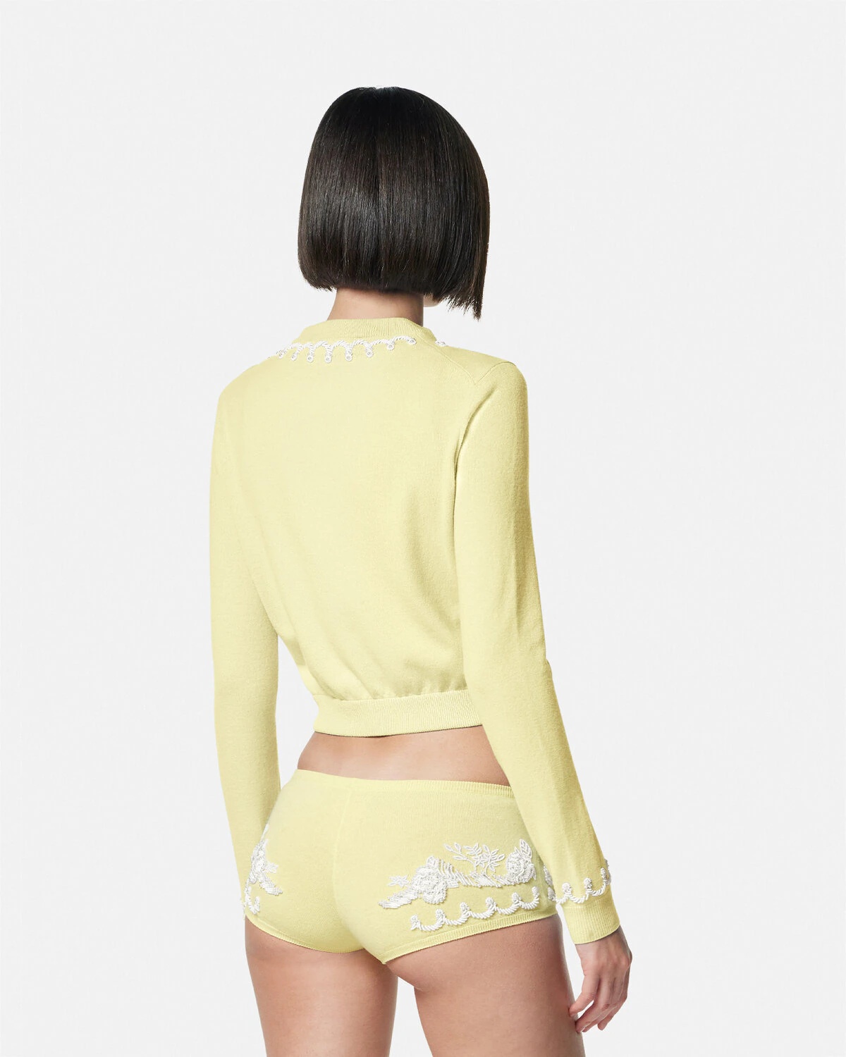 Embroidered Cashmere Knit Cardigan - 5
