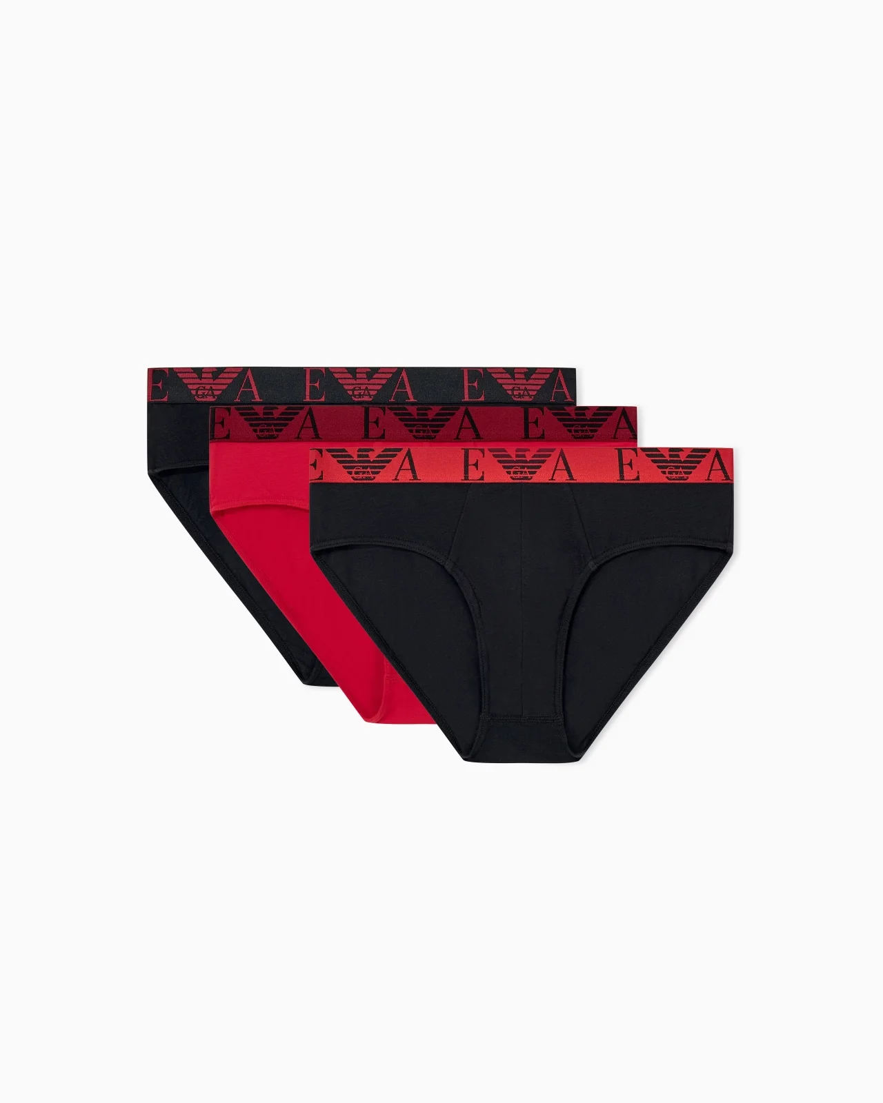 THREE-PACK OF JERSEY BRIEFS WITH BOLD MONOGRAM WAISTBAND - 1