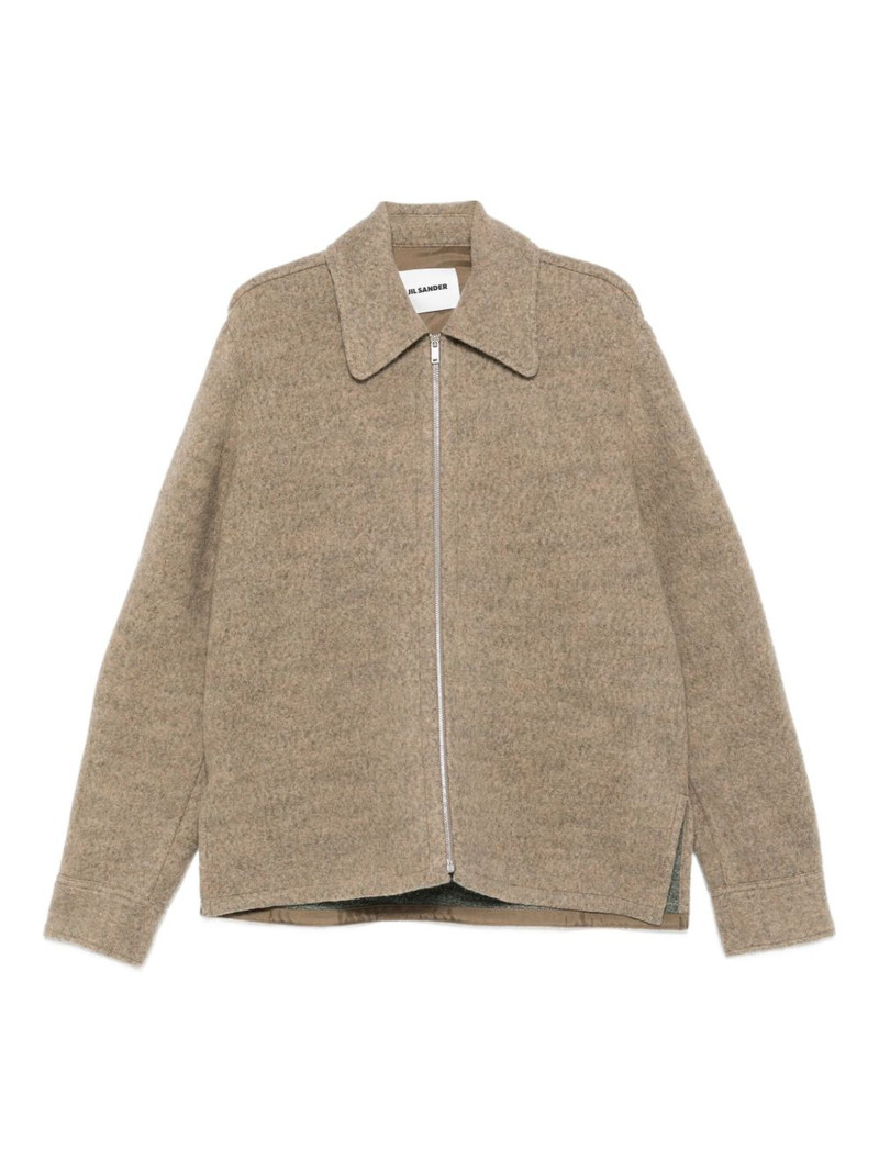 Jil Sander Felted Wool Melange Zip Up 1
