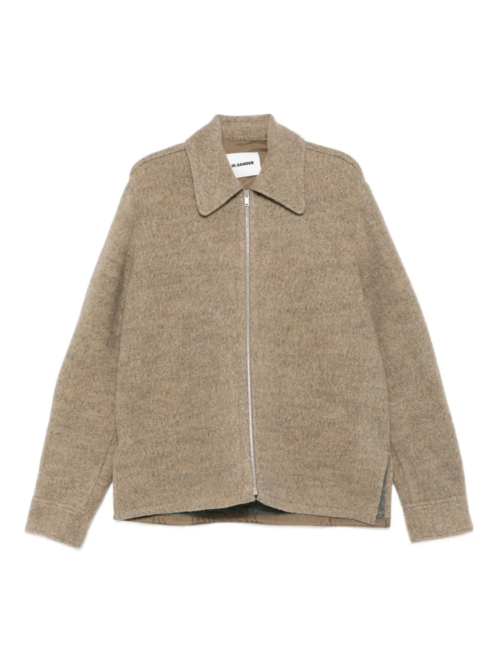 Jil Sander Felted Wool Melange Zip Up - 1