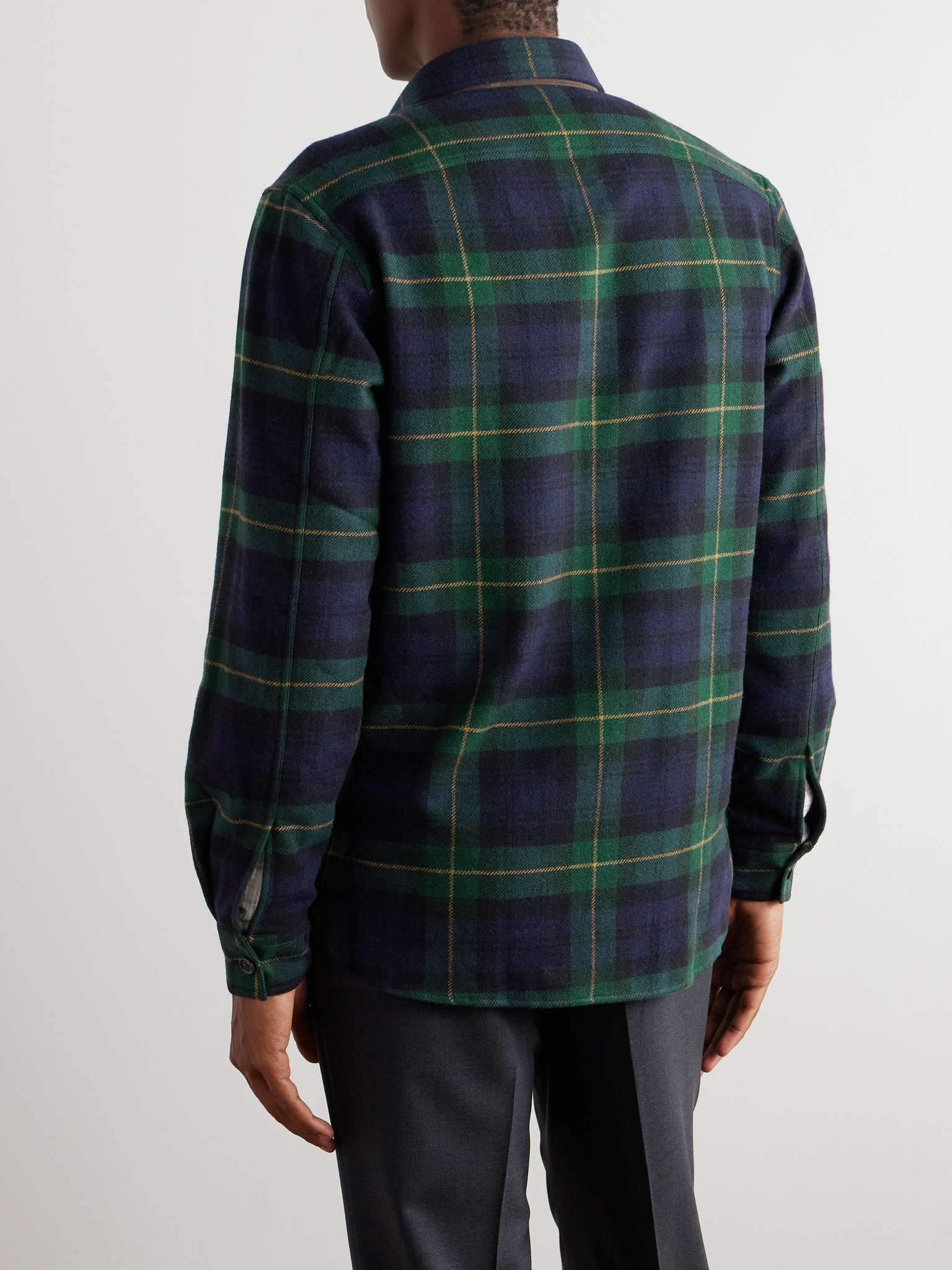 Checked Wool and Cashmere-Blend Shirt - 4